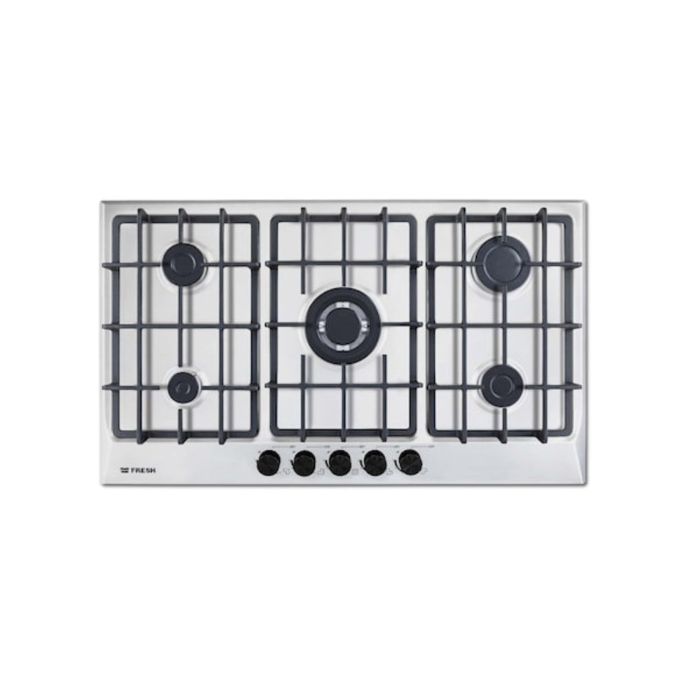 Fresh Built-In Hob Gas 5 Burners 90 Cm Stainless 17511. Fresh Built-In Hob Gas 5 Burners 90 Cm Stainless 17511.